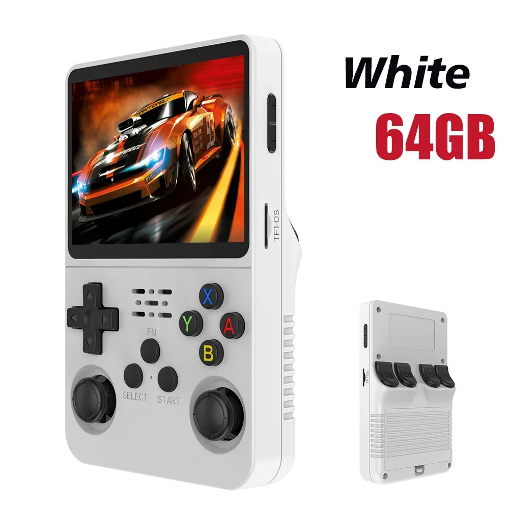 128GB Open-Source Linux Handheld Game Console 3.5-inch IPS Screen Orange - Portable Retro Pocket Player