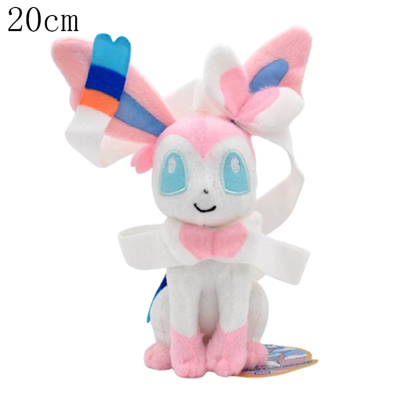 Pikachu & Friends 8 in (20 cm) Plush Stuffed Animal — Pikachu Charmander Squirtle Bulbasaur Eevee Scorbunny Gengar Snorlax Christmas Gift