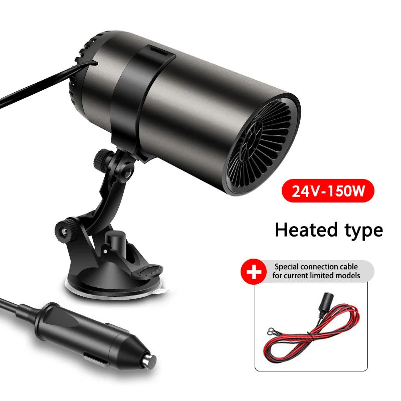 Portable 150W Car Heater & Windshield Defogger – Electric 12V/24V Demister Fan