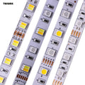 5M (16.4 ft) 300-LED 5050 SMD RGB / RGBW / RGBWW / RGBCCT Flexible LED Strip Light — 12V / 24V, IP20/IP65/IP67