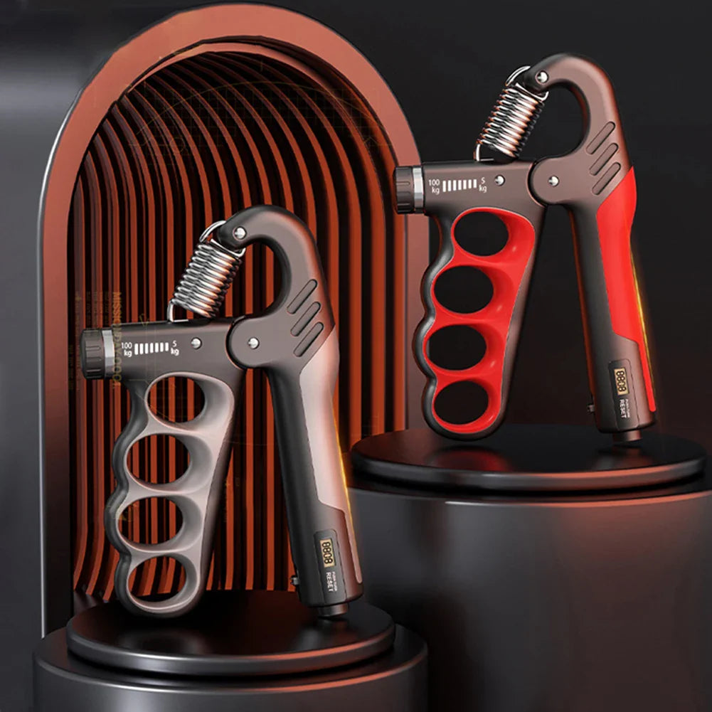 Adjustable 5-100KG Grip Strength Trainer with Electronic Counter, Wrist Expander Hand Gripper for Muscle Building & Recovery
