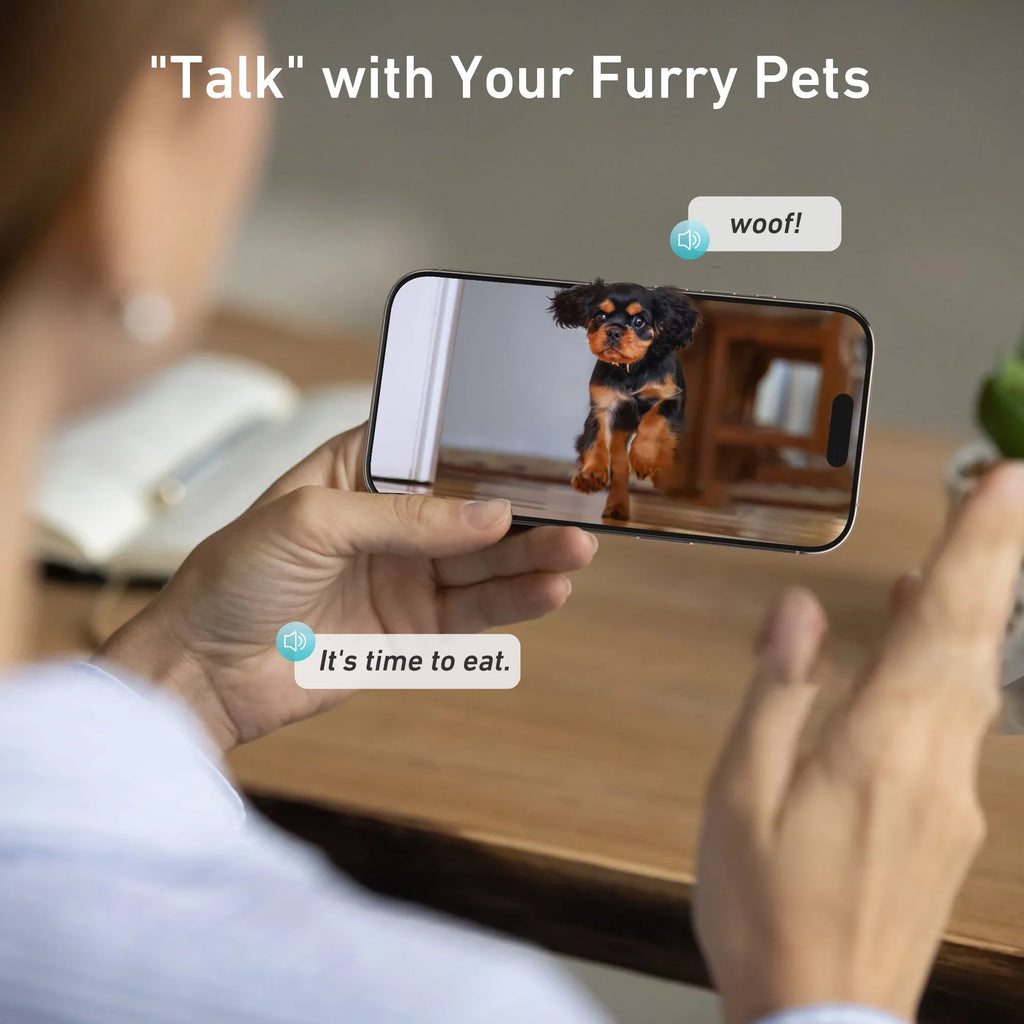 8L Automatic Pet Feeder with 1080P Camera, 2.4/5GHz WiFi, Stainless Steel Bowl, App Control & Voice Recorder