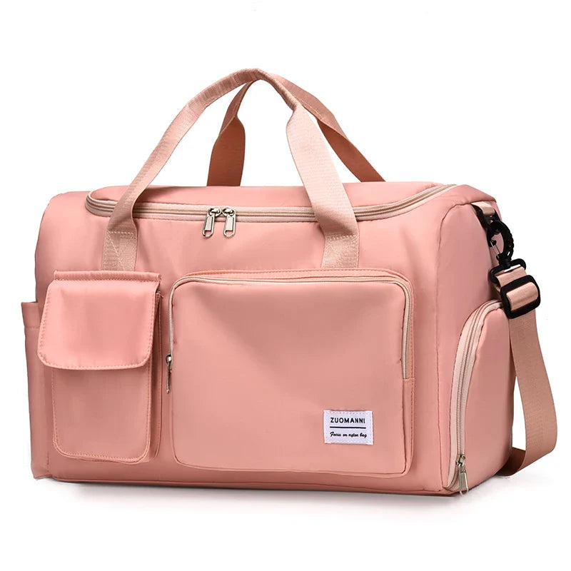 Carry-On Weekender Duffel Bag 35L – Travel Overnight Bag with Shoe Compartment and Wet/Dry Pocket for Women