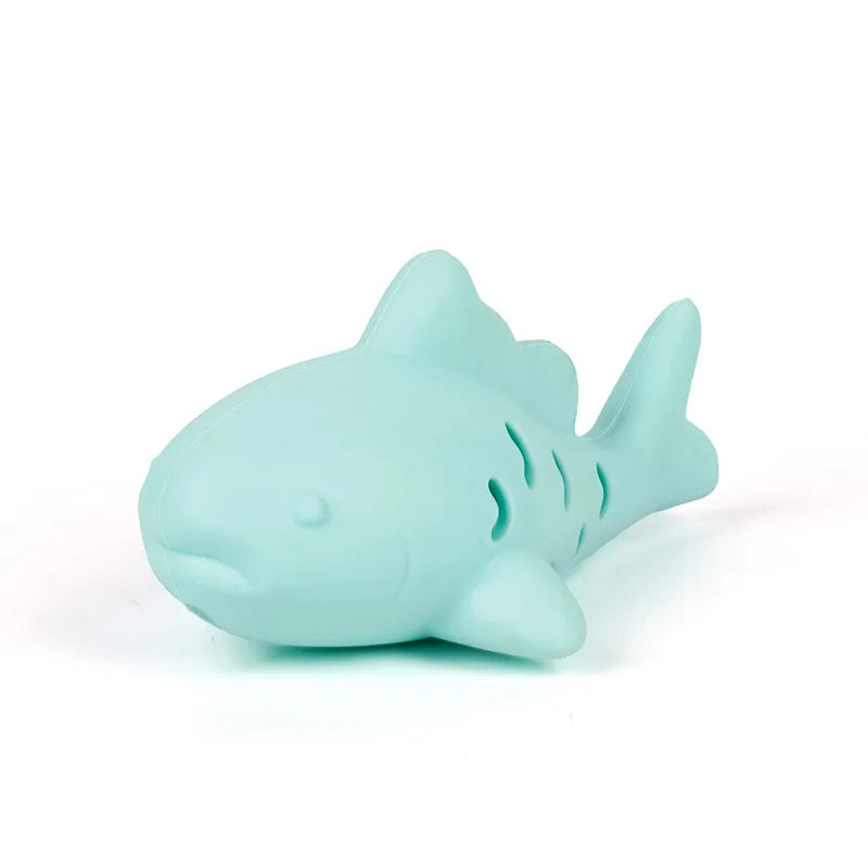 Fish-Shaped Silicone Cat Toy with Treat Dispenser — Bite-Resistant Teeth-Cleaning Chew Toy for Kittens