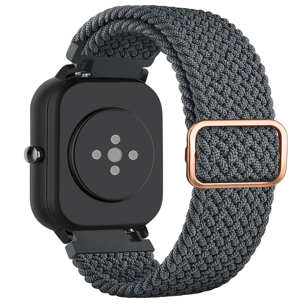Elastic Braided Band For Amazfit GTS 2 4 Mini/GTR 42mm/GTS 2 3 2e/Bip youth/Bip S Lite/Bip Pace Lite/Bip U/Bip 3 Pro Strap Band