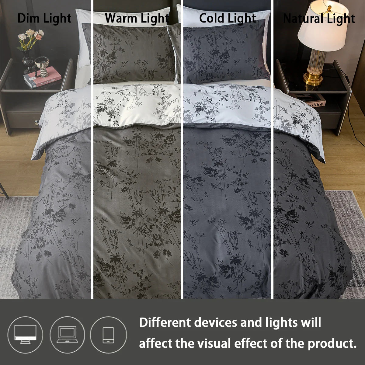 3-Piece Printed Duvet Cover Set — Soft 100% Polyester Bedding with 2 Pillowcases, Sizes 1.0–2.0 m (3.3–6.6 ft)