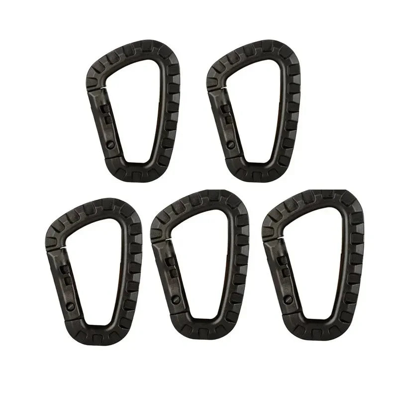 Tactical Carabiner D-Ring Clips for Backpack & Keychain - 1-10 Pack