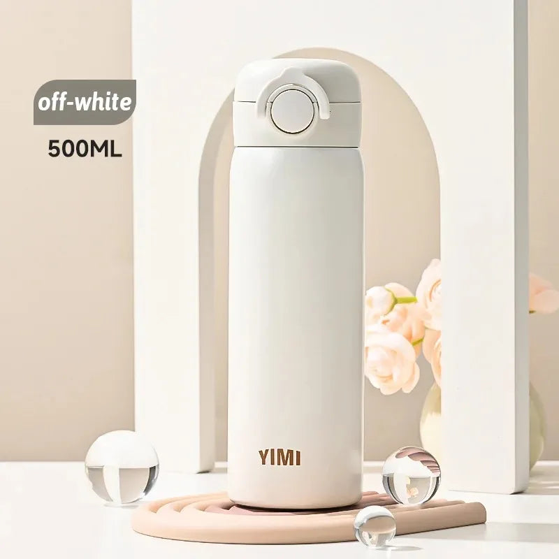 500ml (17oz) Vacuum Insulated Bottle – 316 Stainless Steel Thermal Tumbler, Hot & Cold Leakproof Travel Flask