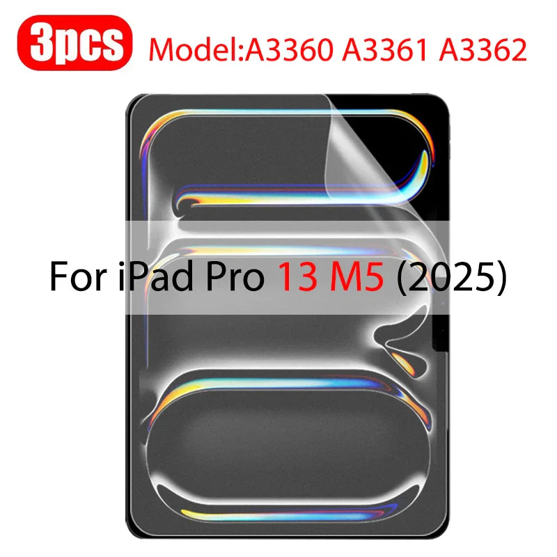 3-Pack Paper-Like Matte PET Screen Protector for iPad Air & Pro — 10.5–12.9 in (26.7–32.8 cm), Anti-Glare Pen-Friendly