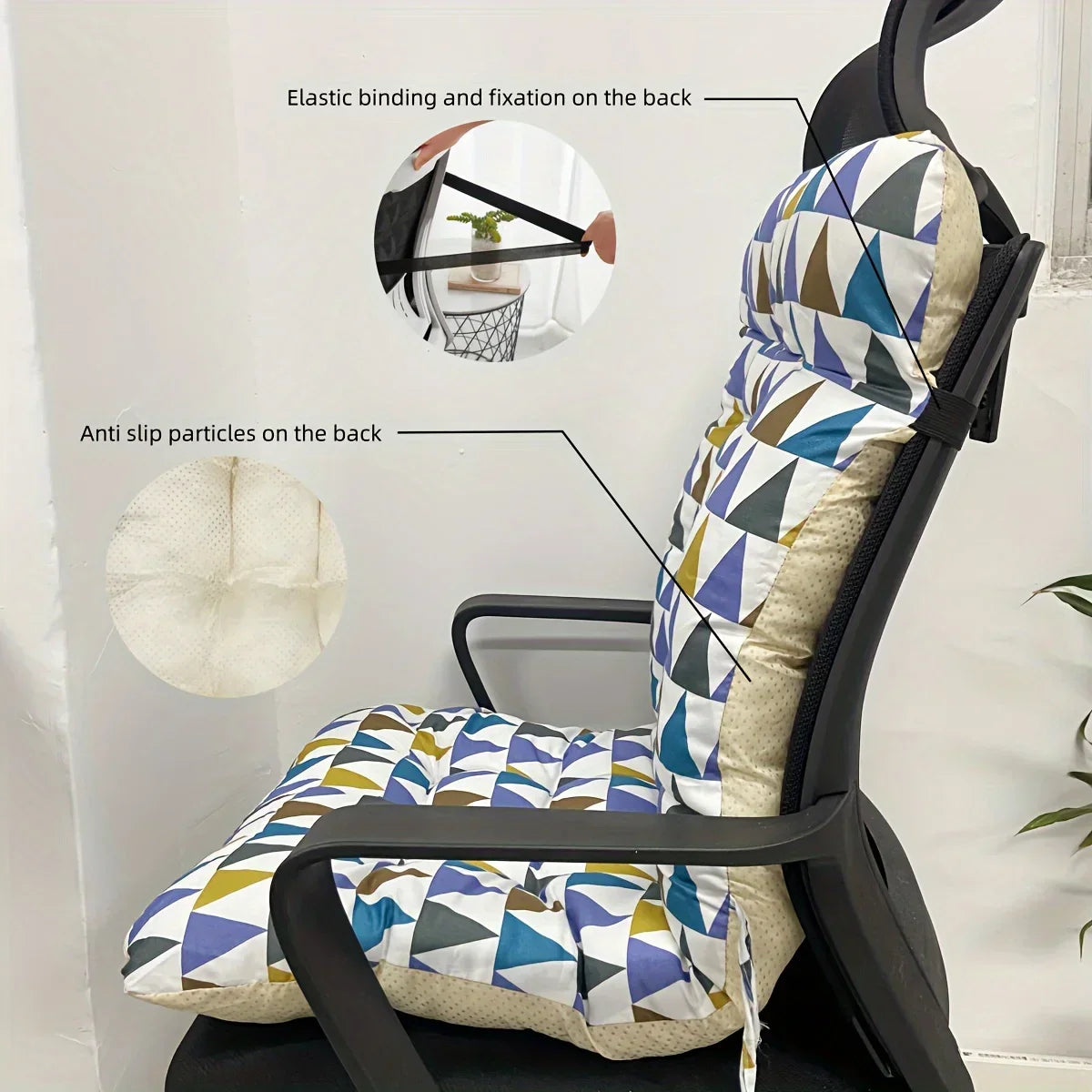 Ergonomic Lumbar Seat Cushion with Backrest Support for Office, Home & Car
