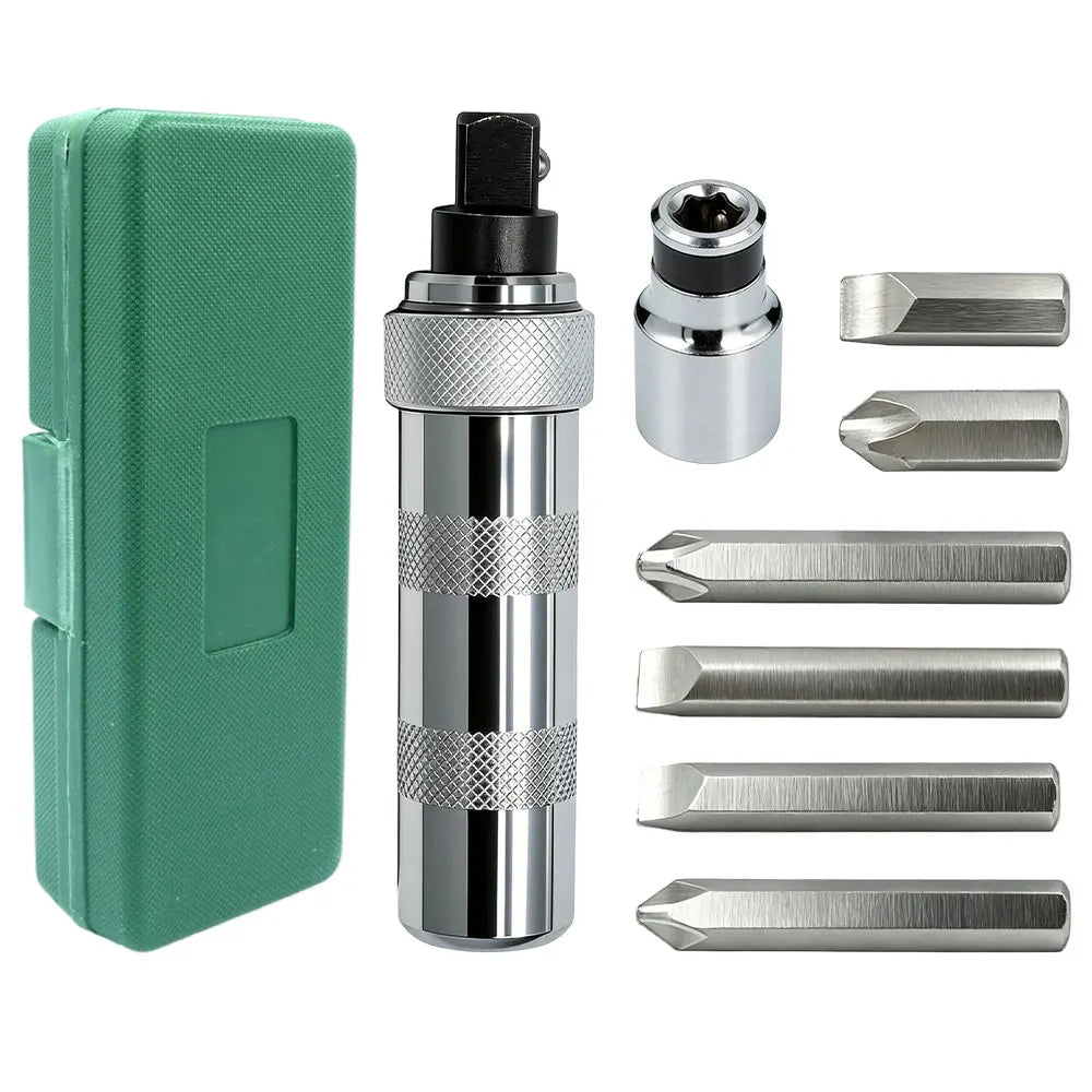 7/12-Piece Portable Reversible Impact Screwdriver Set — Manual & Cordless Driver Kit with Case for Home DIY