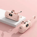 30000mAh Portable Power Bank — Mini Fast Charger with Built-in Cables & Digital Display for iPhone and Samsung