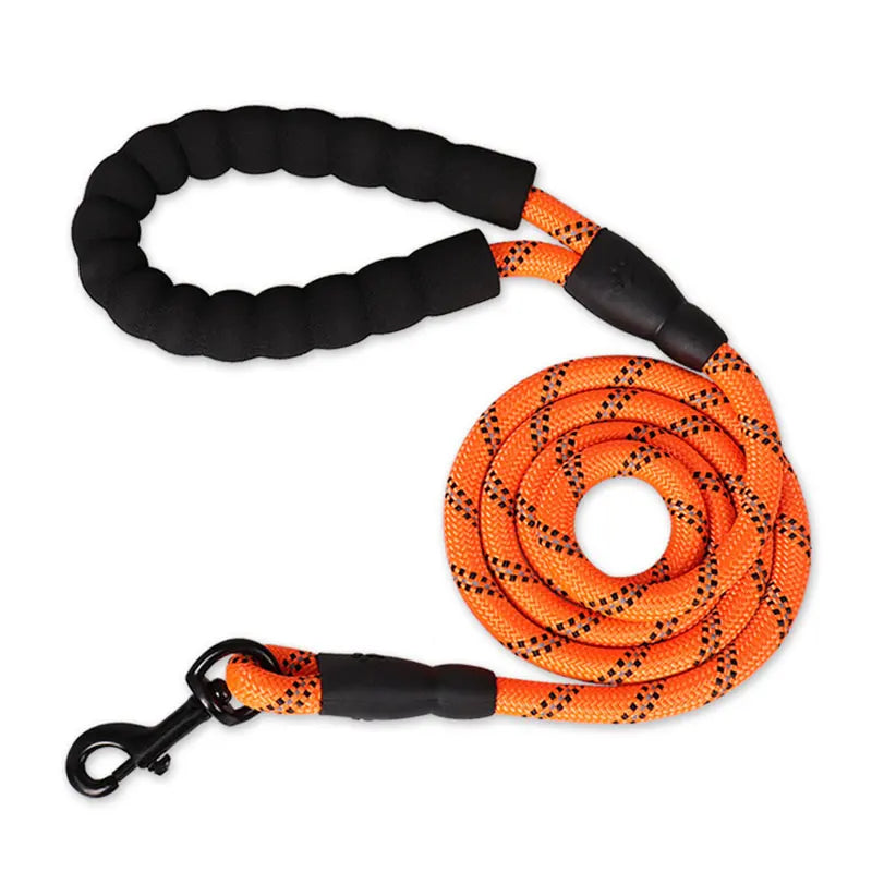Reflective Heavy-Duty Nylon Dog Leash - 150/200/300cm (59/79/118 in | 5/6.6/9.8 ft) - Quick-Release for Small to Large Dogs