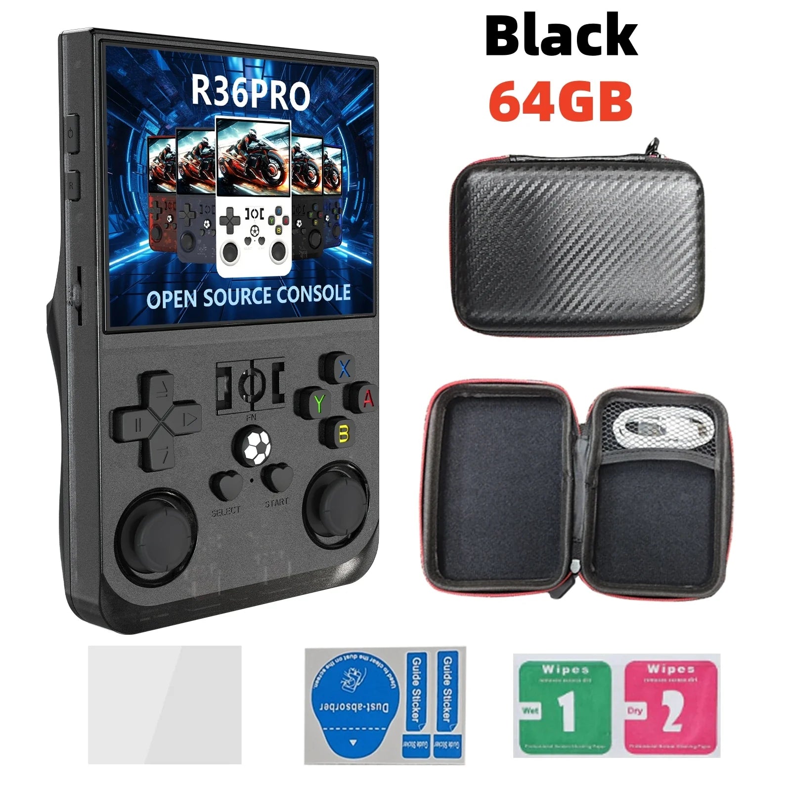 Open-Source Retro Handheld Game Console 3.5-inch (8.9 cm) IPS Screen Portable Pocket Player 128GB Storage 22,000 Games