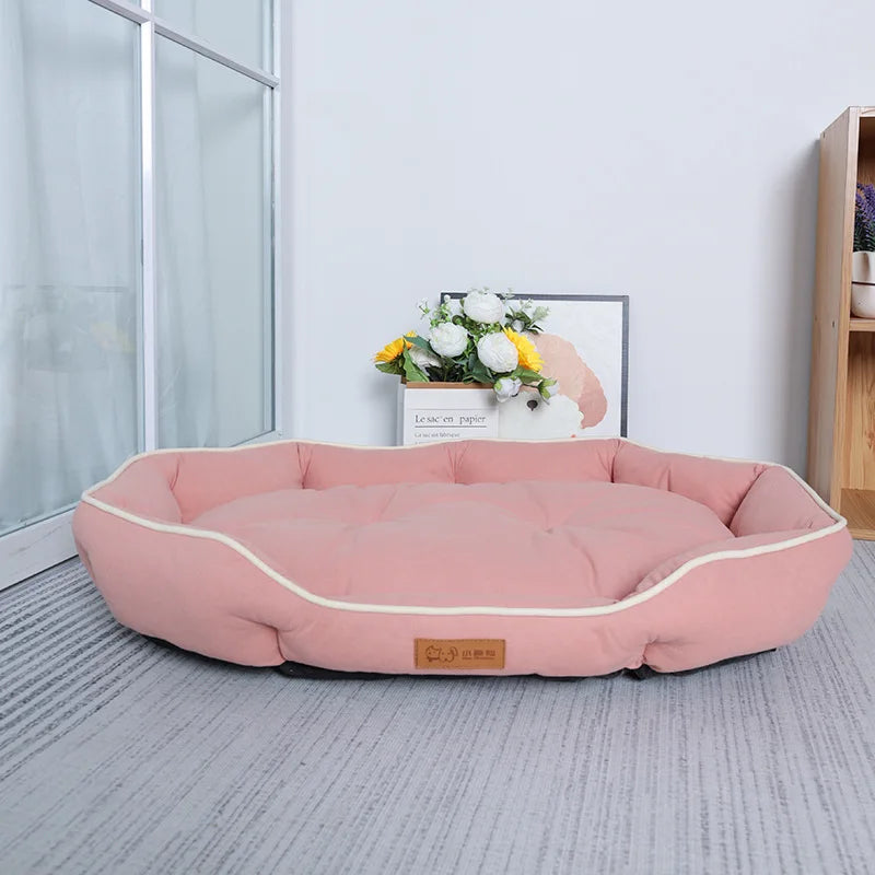 Large Pet Sofa Bed Plush Corduroy Couch for Dogs & Cats Winter Warm Sleeping Mat Cushion