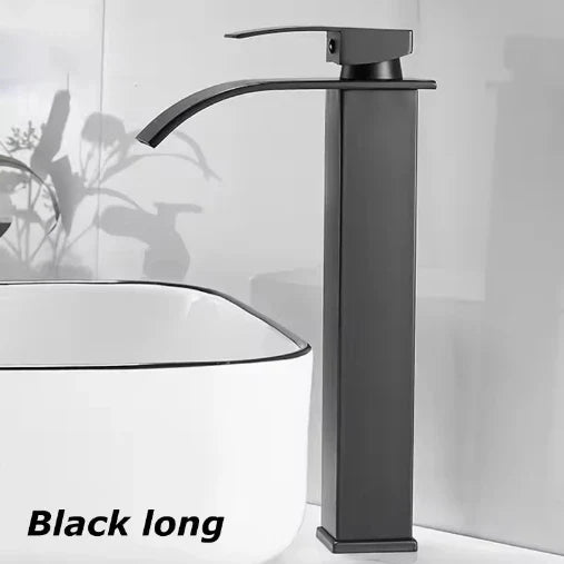 Stainless Steel Deck-Mounted Basin Faucet for Bathroom - Hot & Cold, Classic Style