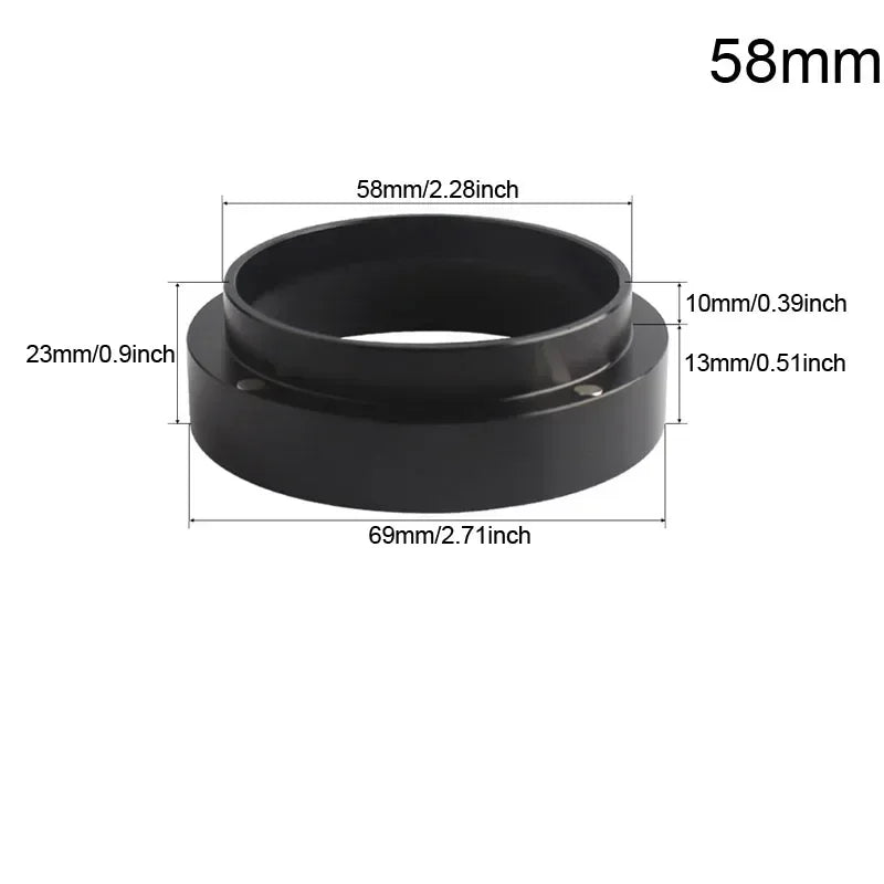 51/53/58mm (2.01/2.09/2.28 in) Aluminum Espresso Dosing Ring for Portafilter - Barista Tamper Accessory