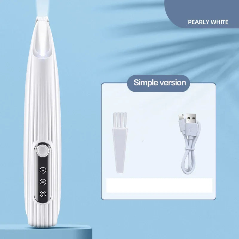 Dog Paw Trimmer with LED Light & Display — Cordless Waterproof Pet Hair Trimmer, 18mm Stainless Steel Blade