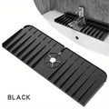 Silicone Sink Mat Sponge Holder – Wall-Mounted Dish Soap & Drain Pad Splash Guard Drying Mat 37 x 14 x 1.5 cm (14.6 x 5.5 x 0.6 in)
