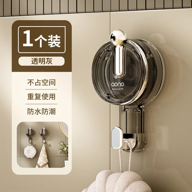 Strong Suction Cup Traceless No-Drill Adhesive Hook for Bathroom, Kitchen, Door, Toilet