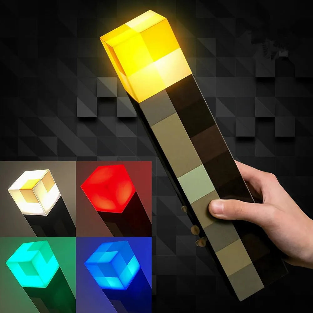 Brownstone Torch LED Night Light - 4-Color USB Rechargeable Cartoon Table Lamp with Wall Mount for Kids Bedroom
