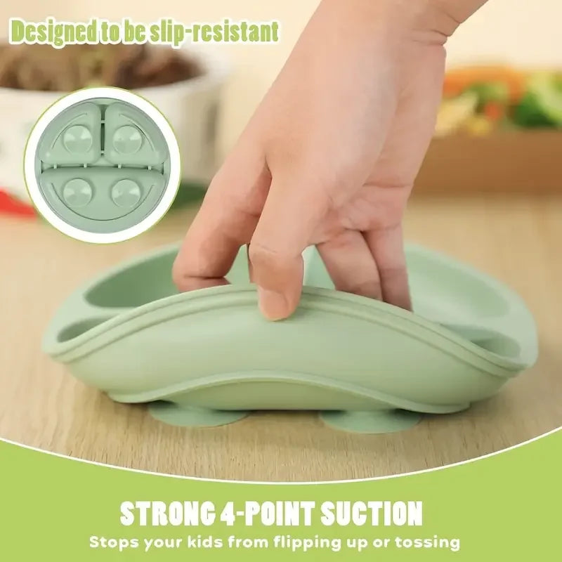 Silicone Suction Baby Plate — BPA-Free Toddler Feeding Bowl, Non-Slip Kids Dinnerware