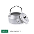 1L Aluminum Camping Kettle Lightweight Portable Travel Kettle with Detachable Handle