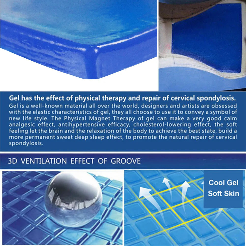 Motorcycle Gel Seat Cushion - Shock Absorbing Pad for Motorbike & Scooter, Soft Comfortable Seat Insert