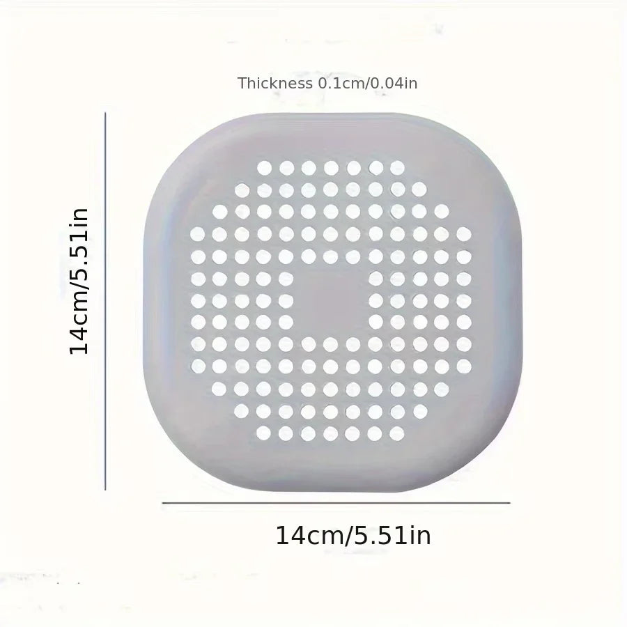 5.5 in (14 cm) Suction Cup Hair Drain Strainer – Anti-Clog Sink & Shower Floor Drain Catcher for Kitchen & Bathroom