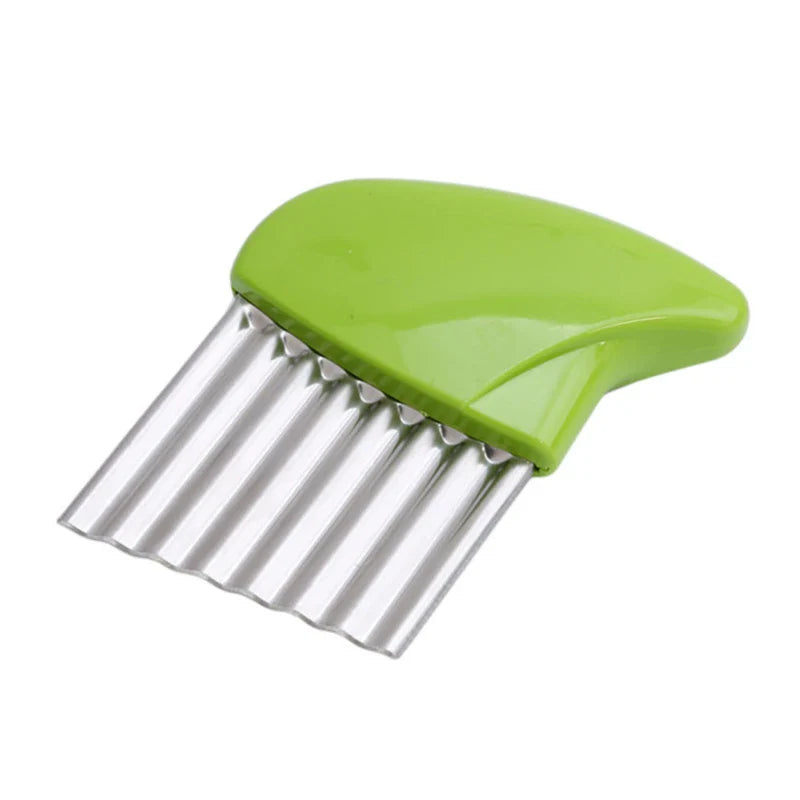 Crinkle Cut Potato Cutter Stainless Steel Wavy French Fry Maker Vegetable Slicer