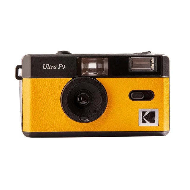 Reusable 35mm Film Camera — Classic Travel Point-and-Shoot with Built-In Flash, Yellow or Night Green