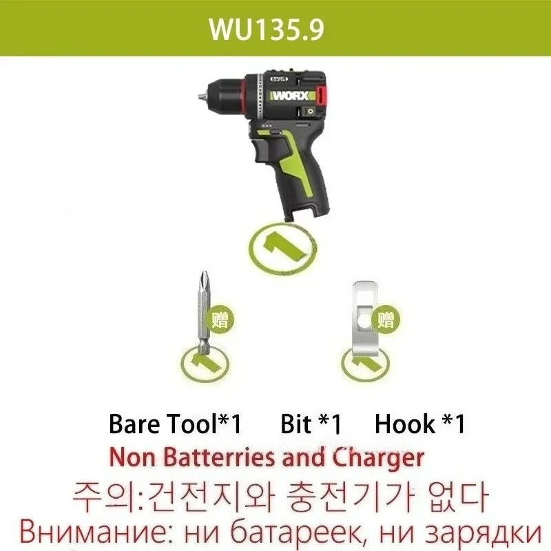 Cordless 12V Brushless Drill Driver 50 Nm Torque 1800 RPM Electric Screwdriver with Smart Clutch