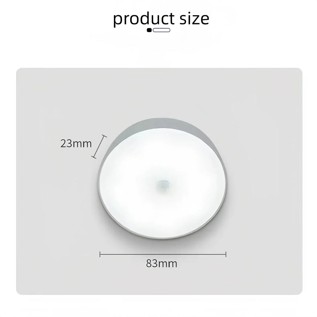 2-Pack LED Motion Sensor Night Light – USB Rechargeable, Magnetic Auto On/Off, Warm & White