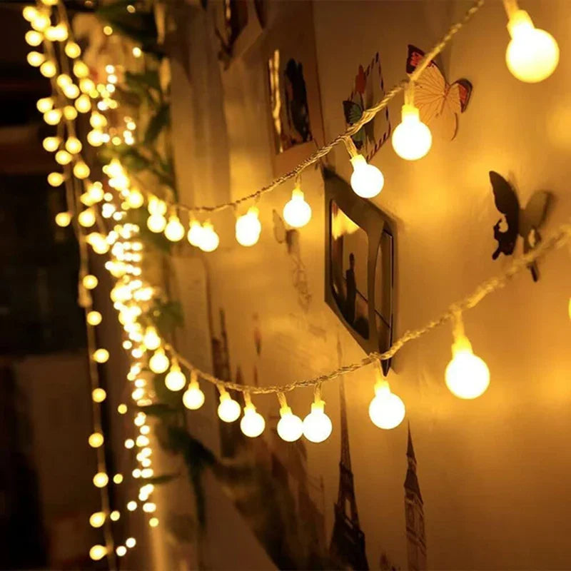 Battery Operated Christmas String Lights — Candy Cane, Santa & Snowman Hanging Ornaments (1m/3m, 10/20 LED) Indoor & Sheltered Outdoor