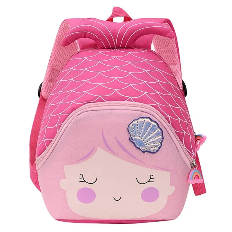 Sequin Mermaid Fishtail Toddler Backpack – Cartoon Princess School Bag for Kids
