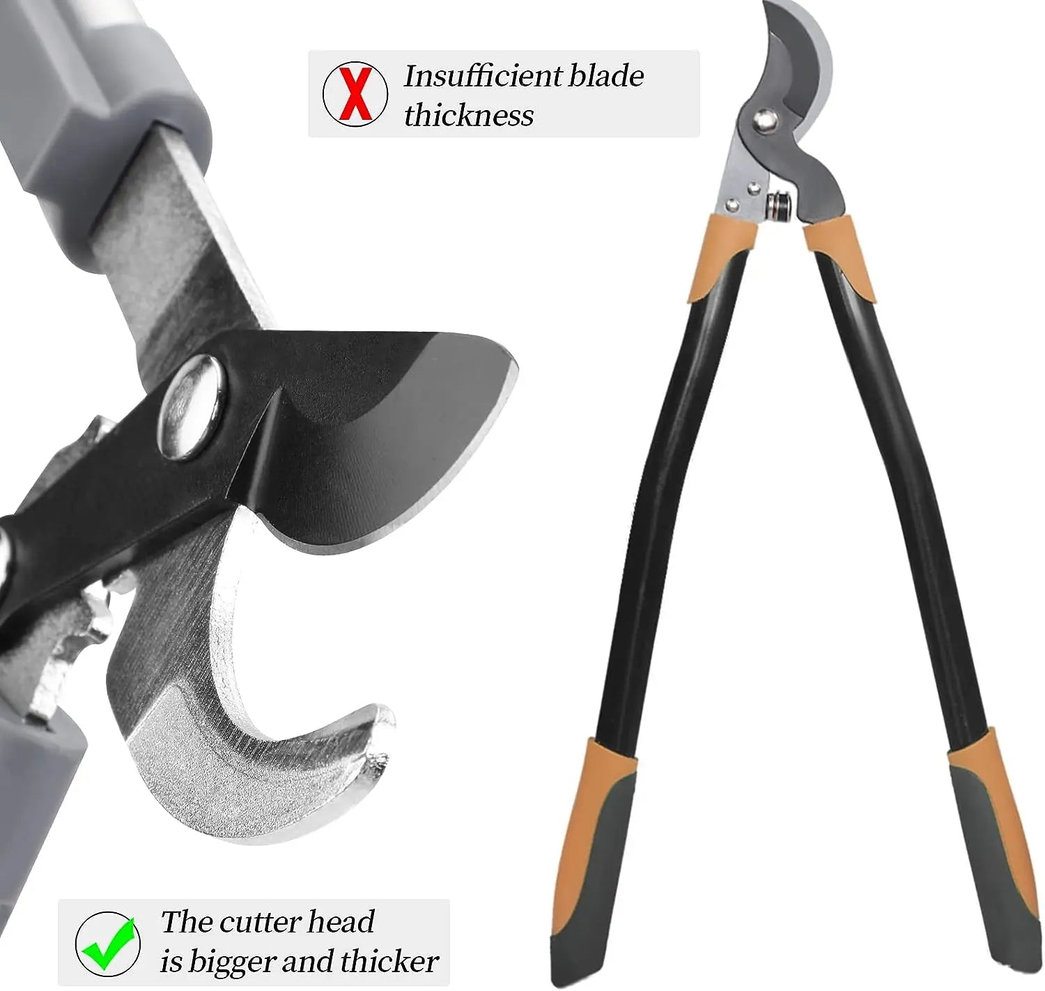 Ratchet Long-Handle Loppers Heavy-Duty Pruning Shears for Coarse Branches Garden, Bonsai & Orchard