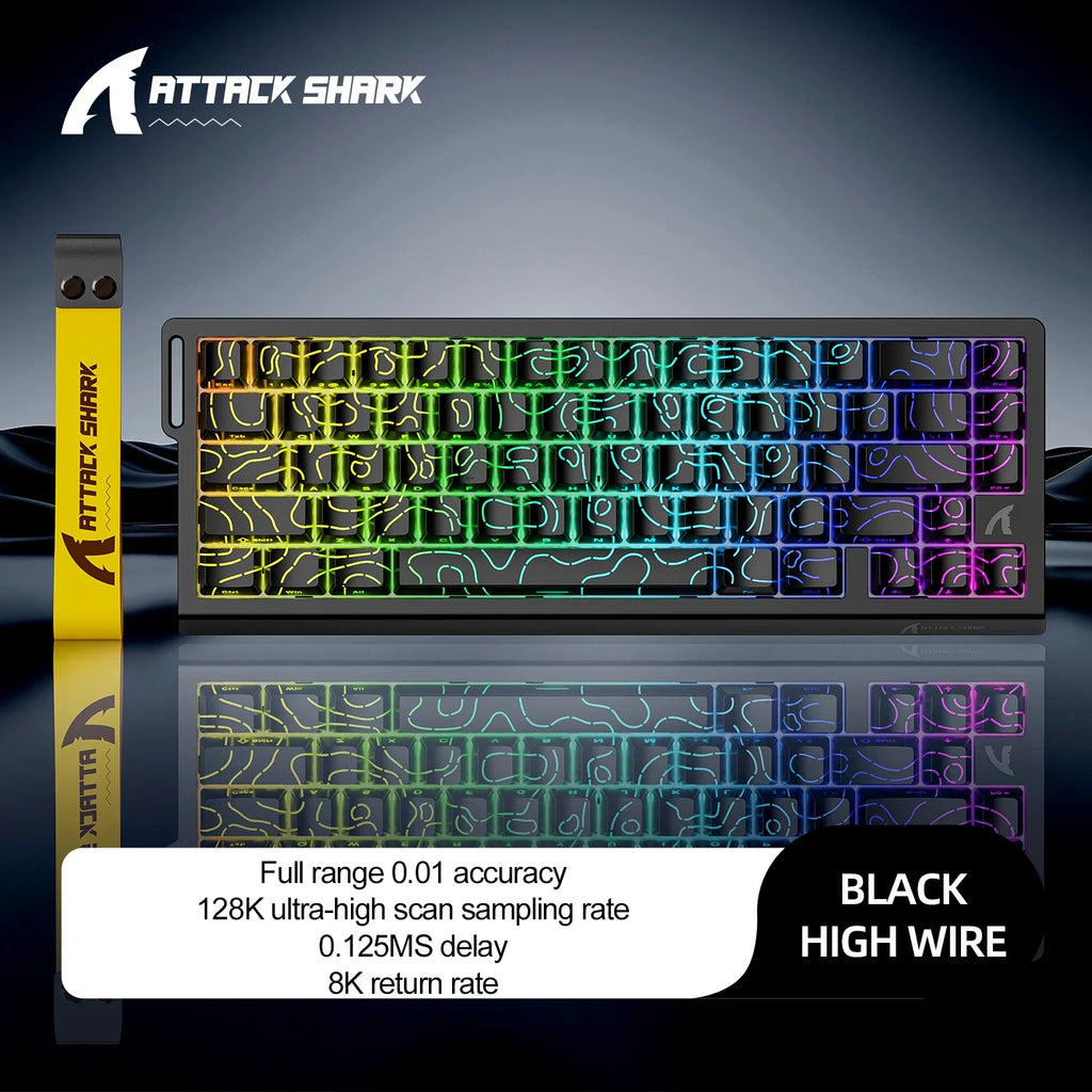 Magnetic Mechanical RGB Gaming Keyboard — 0.01mm Precision, 8000Hz Polling, 128K Scan, 0.125ms Response, Hot-Swap, Multi-Mode