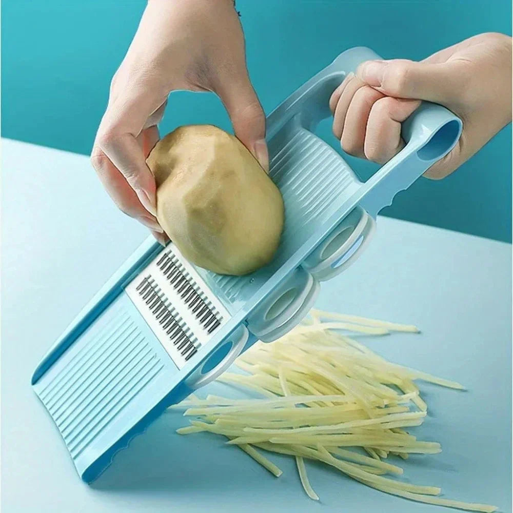 Multifunctional Vegetable and Fruit Slicer – Manual Food Grater, Potato Chopper & Veggie Dicer