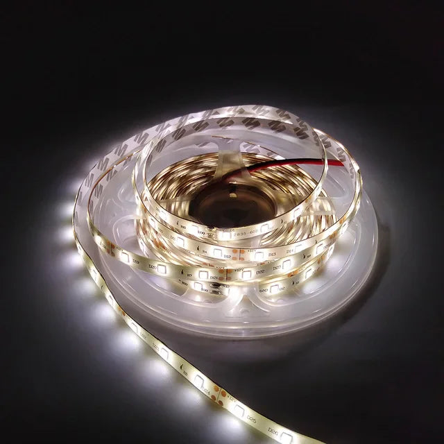 RGB LED Strip Light 5M (16.4 ft) 300 LEDs SMD2835 12V Waterproof Flexible Tape Light - Warm White/White/Red/Green/Blue for Room Decor