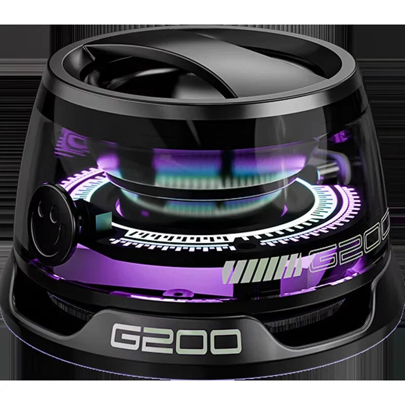 Mini Magnetic Bluetooth Speaker with RGB Light & Phone Stand — Portable Stereo Speaker (IPX5 Water-Resistant)
