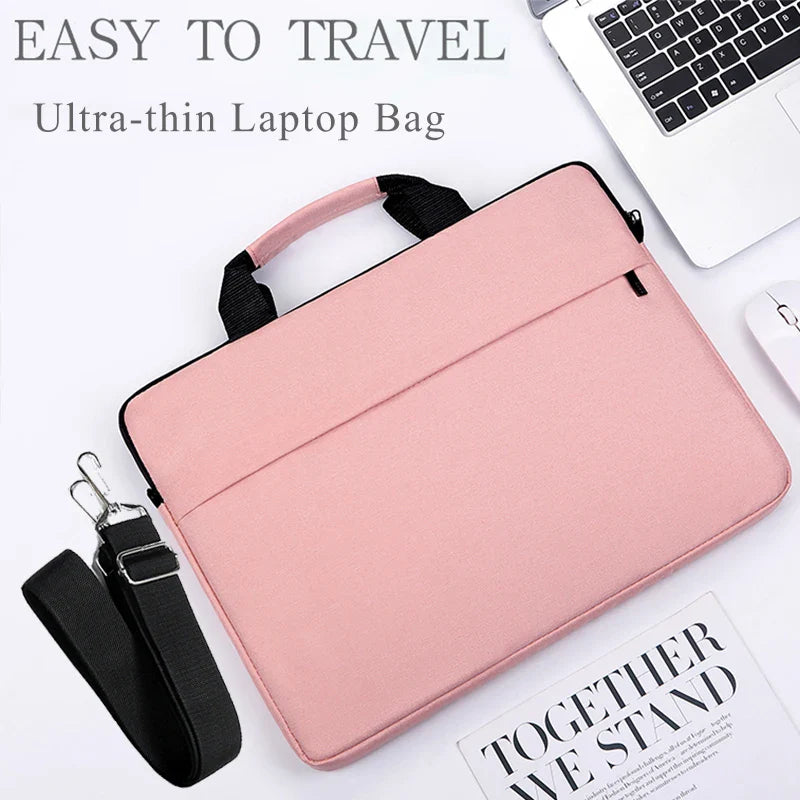 Women's Laptop Sleeve Bag — Fits 13.3/14.1/15.6/17-Inch (35–45 cm) Waterproof Oxford Messenger & Shoulder Case