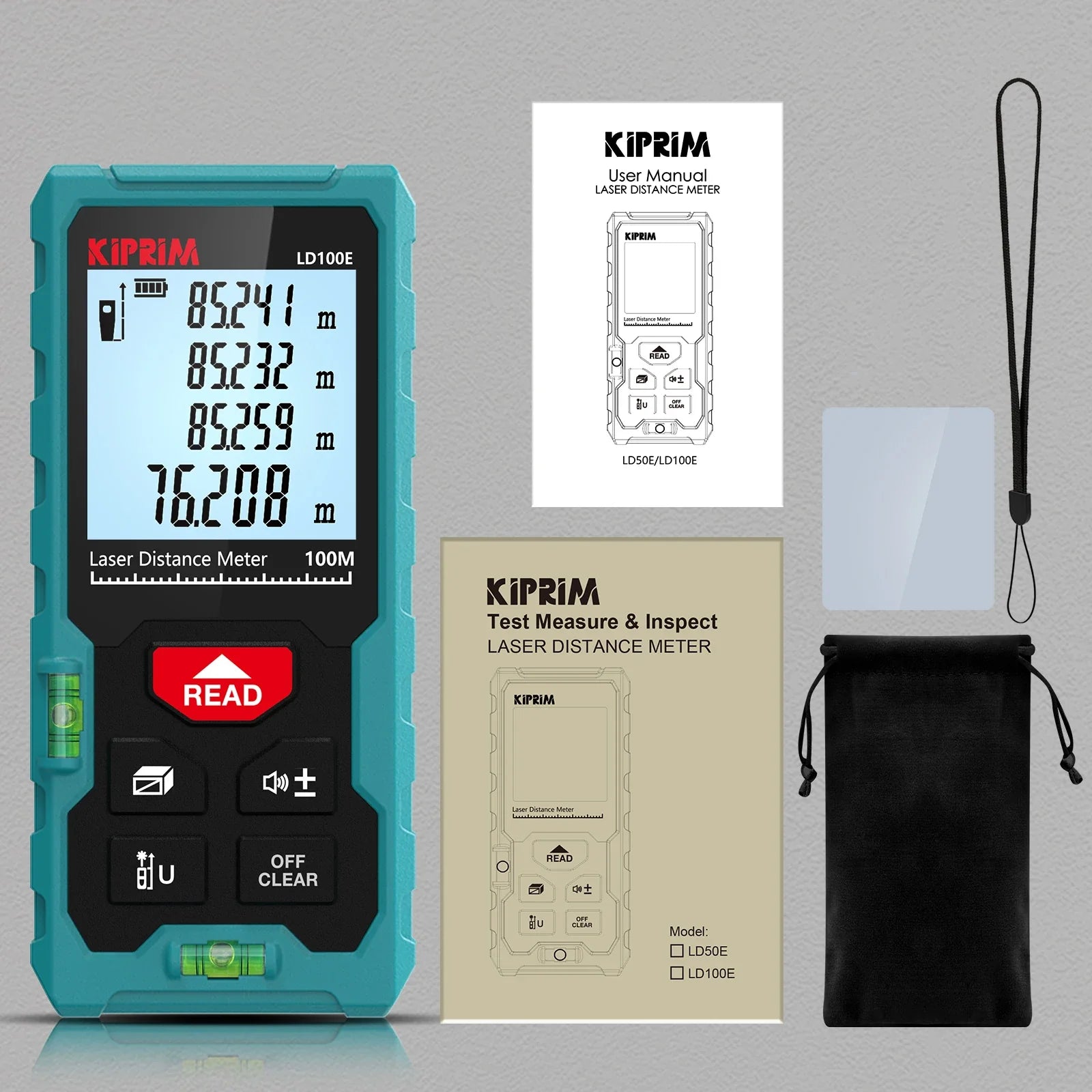 Mini Laser Rangefinder 50m / 70m / 100m (164ft / 229ft / 328ft) Portable Laser Distance Meter, High Accuracy ±2mm, Backlit