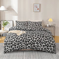 Leopard Print 3-Piece Duvet Cover Set – Soft Skin-Friendly Bedding, Includes 1 Duvet Cover & 2 Pillowcases, Multiple Sizes (39–79 in / 100–200 cm)