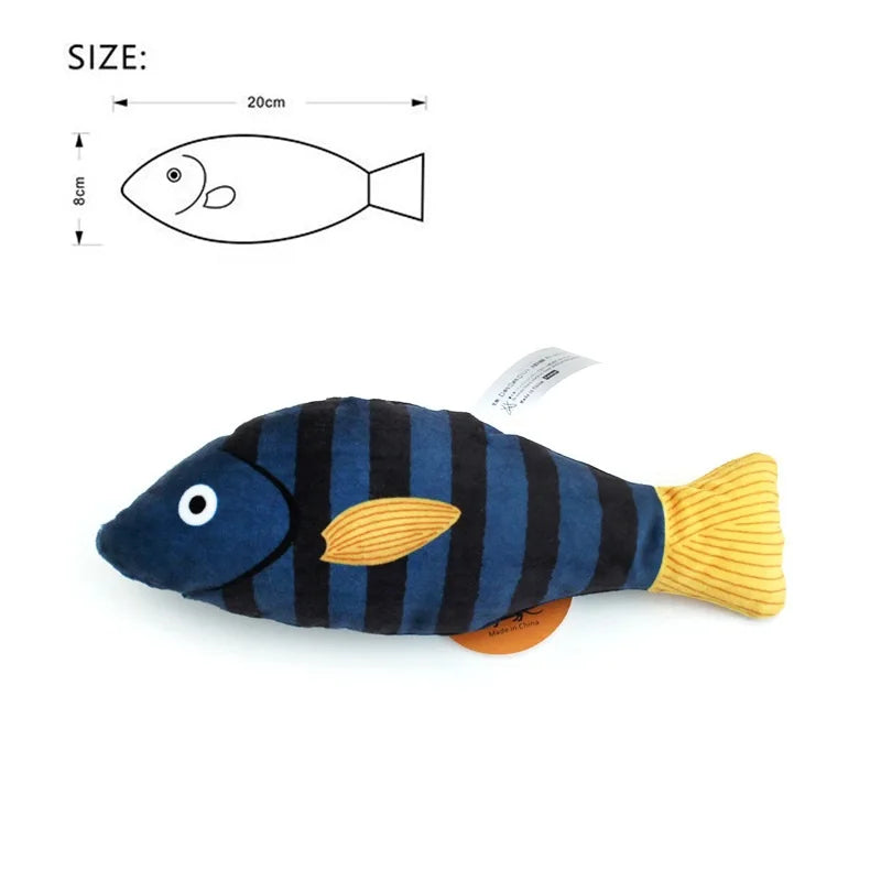 Catnip Plush Fish Toy - 3D Goldfish with Crinkle Sound for Cats & Kittens