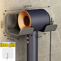 Wall-Mounted Hair Dryer Holder Cradle - Blow Dryer Organizer for Bathroom (White/Black/Grey)