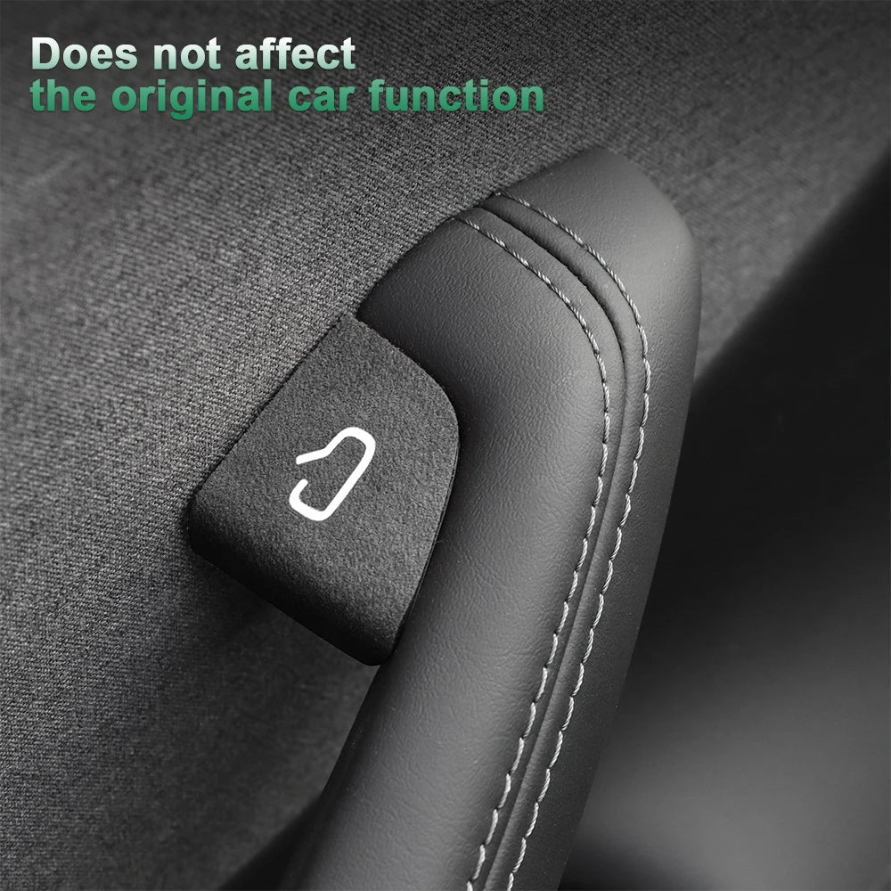 Premium Italian Alcantara Suede Door Switch Trim Cover - Interior Car Accessories (4-Pack)