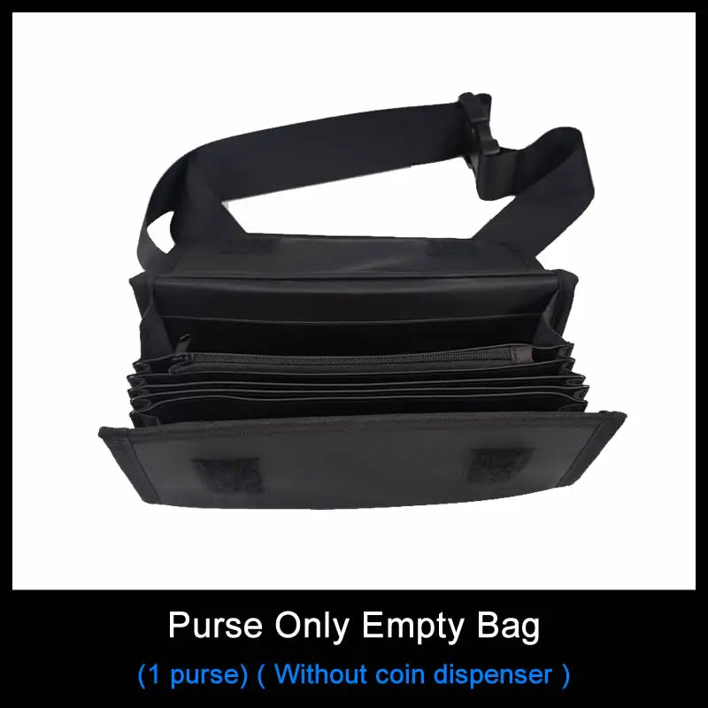 Waiter Cash Wallet Waist Bag with 8-Slot Euro Coin Dispenser – Fanny Pack Coin Holder for Servers, Drivers & Cashiers