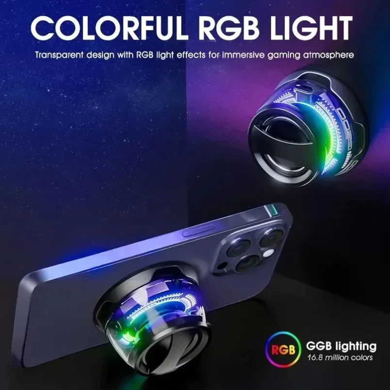 Mini Magnetic Bluetooth Speaker with RGB Light & Phone Stand — Portable Stereo Speaker (IPX5 Water-Resistant)