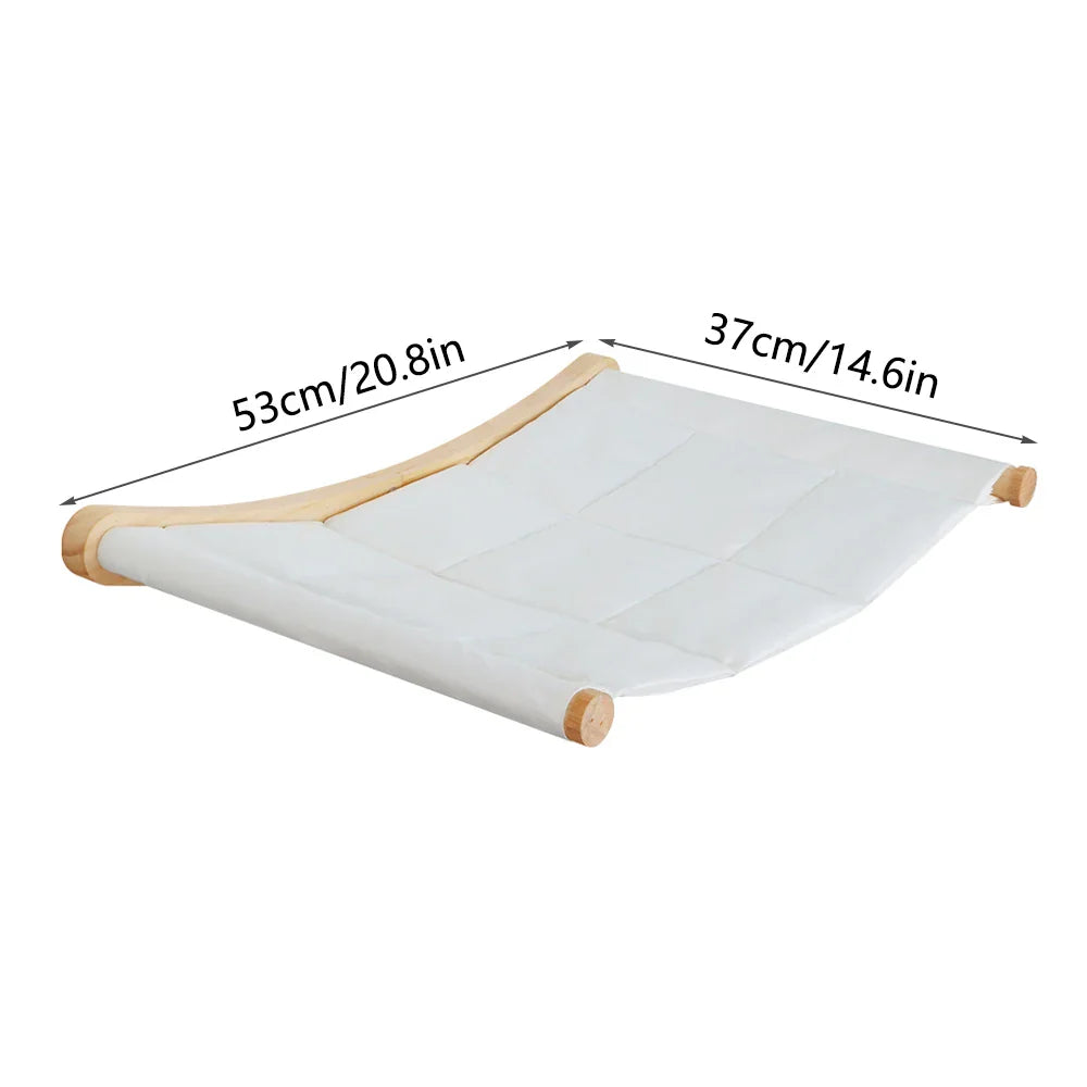 Wall-Mounted Cat Climbing Shelves with Steps, Scratching Post and Hideaway Bed
