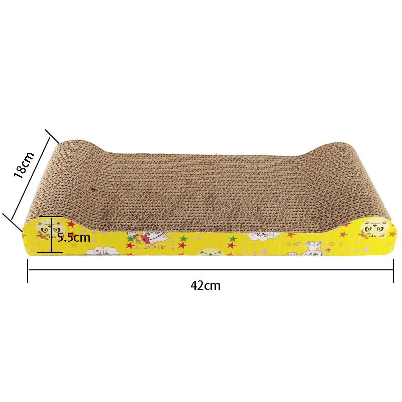 Corrugated Cardboard Cat Scratcher – Double-Sided Catnip Scratch Board for Sofa, Bed & Cushion